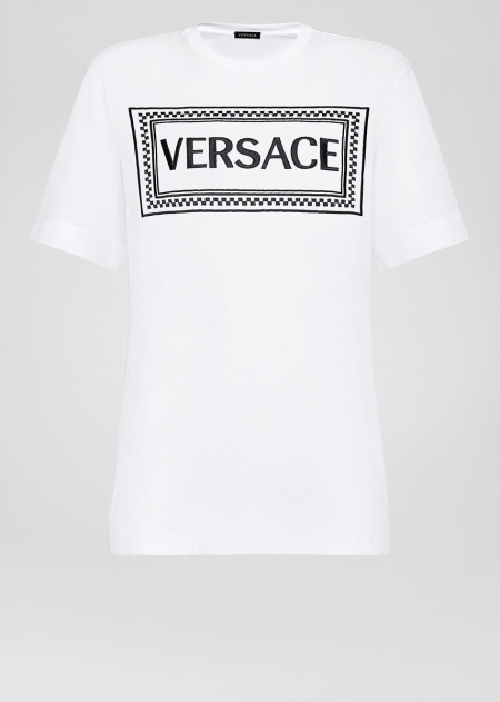 Versace 90s Vintage Logo T-shirt Dam - 260785QZE